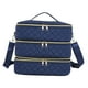 thumbnail image 4 of Bolsa de transporte para maquillaje y cosméticos, bolsa portátil con capacidad para 80 botellas, estuche organizador de esmalte de uñas, transportador Azul, 4 of 8