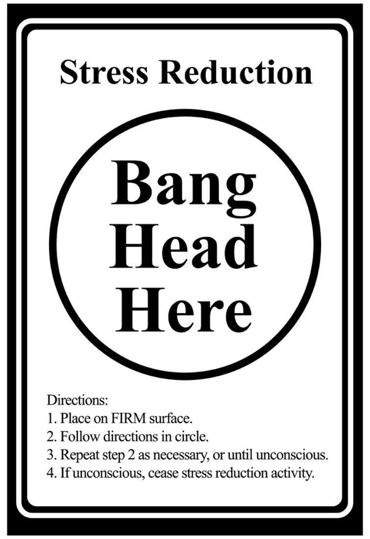 Bang Head Here Printable Bang Head Here Printable