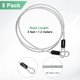 thumbnail image 3 of Uxcell 5-Pack Candado de Cable de Seguridad, 4FT 4mm Recubierto de Acero Inoxidable Cuerda de Bloqueo de Equipaje Resistente a Cortes Cable de Acero Trenzado [Transparente], 3 of 6