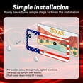 thumbnail image 4 of American Flag Metal License Plate Frame Aluminum Material Fits US/Canada 12x6 Inch Standard Plates Patriotic License Plate Frames Car Decorative Parts Car License Plate Frame, 4 of 7