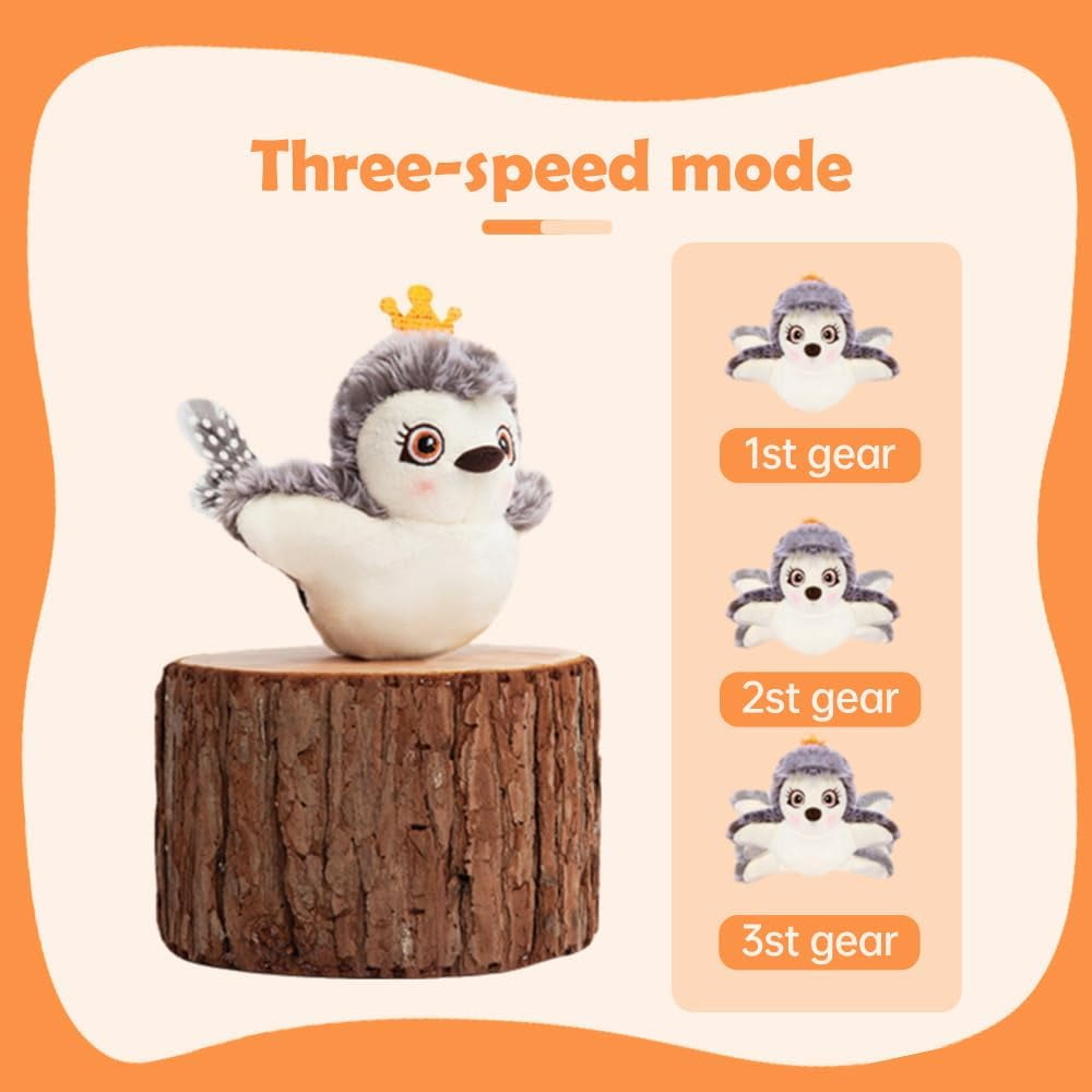 Flapping Bird Cat Toy, Rechargeable Interactive Chirping Bird Cat Toy, 3 Modes, Touch Activated