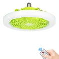 thumbnail image 5 of 1pc Ceiling Fan With Light, Modern 18inch Remote Control Enclosed Low Profile Ceiling Fan With Light 3 Speed LED Dimming 3 Colors 8 Invisible Bladeless Flush Mount Fan Light Bedroom, Offices, 5 of 5