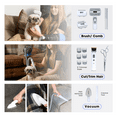 thumbnail image 3 of Pet Grooming Kit for Dogs & Cats, with Vacuum, Removes up to 99% of Fur, Brushes, Clippers, for Shedding, Low Noise, Adjustable Speed Suction, 16 pcs, Blue, 3 of 12