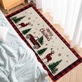 thumbnail image 2 of Kitchen Rugs and Mats Set of 1 Merry Christmas Red Truck Pull Xmas Tree Rustic Background Kitchen Sink Mat,Non-Slip Area Runner Rug,Washable Floor Mat for Home Dining Room Office 15"x47", 2 of 6