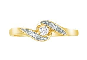 yellow gold promise rings