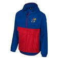 thumbnail image 2 of Men's Colosseum  Royal Kansas Jayhawks Reloaded Anorak Half-Zip Jacket, 2 of 3