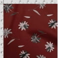 thumbnail image 3 of Soimoi Floral Printed, Poly Canvas Fabric, Decor Sewing Fabric by The Yard 56 Inch Wide,Decorative Fabric for Curtains Tote Bags, Red & Beige, 3 of 5