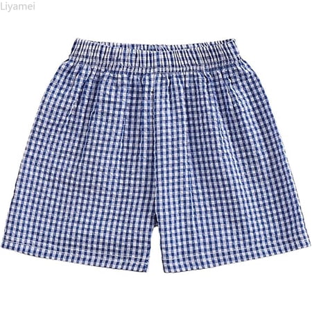 Liyamei Toddler Baby Girl Shorts Casual Summer Gingham Plaid/Seersucker Elastic Waist Ruffle Hem Shorts Bottoms Girls Summer Shorts Size 2-3 Years