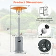 thumbnail image 3 of Costway 50,000 BTU Patio Heater with Wheels Round Table Design & Stainless Steel Burner Gray, 3 of 10