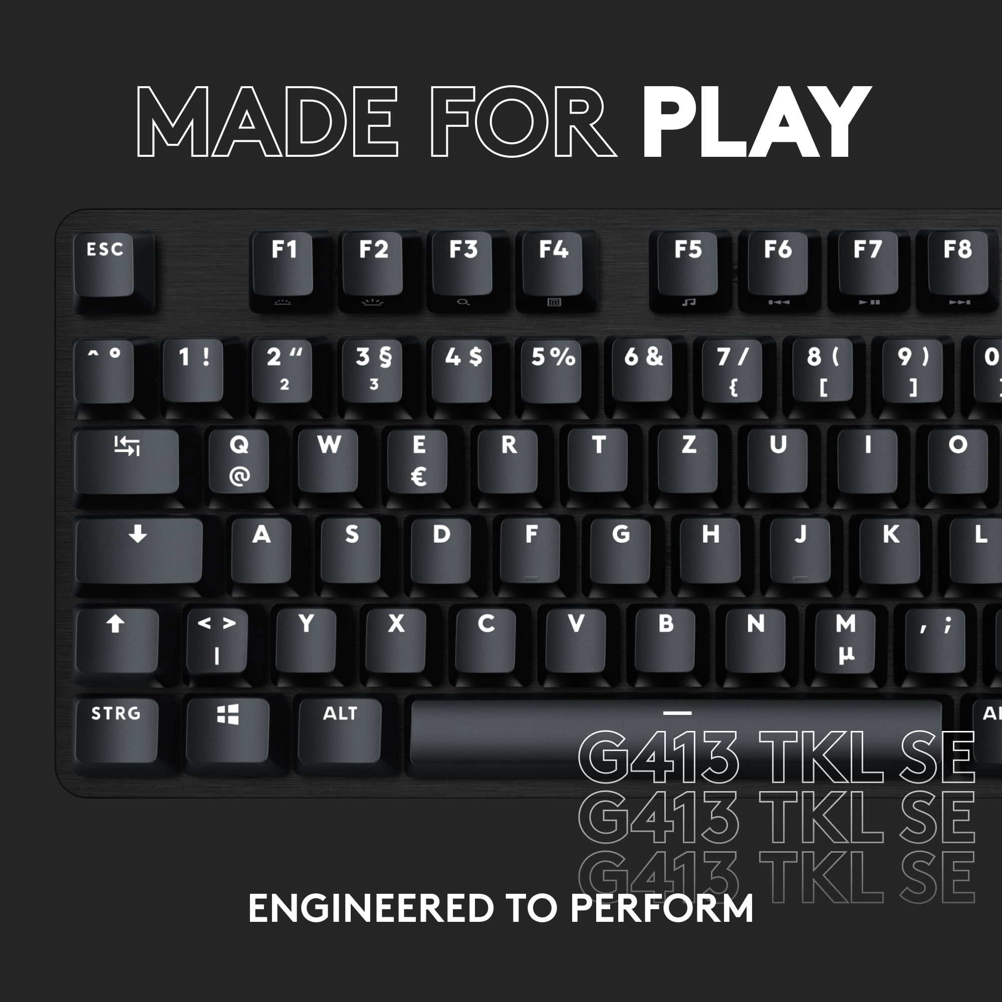 Logitech G413 TKL SE Mechanical Gaming Keyboard - Black, English - US