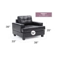 thumbnail image 2 of Glory Furniture Sandridge Faux Leather Chair in Black, 2 of 6