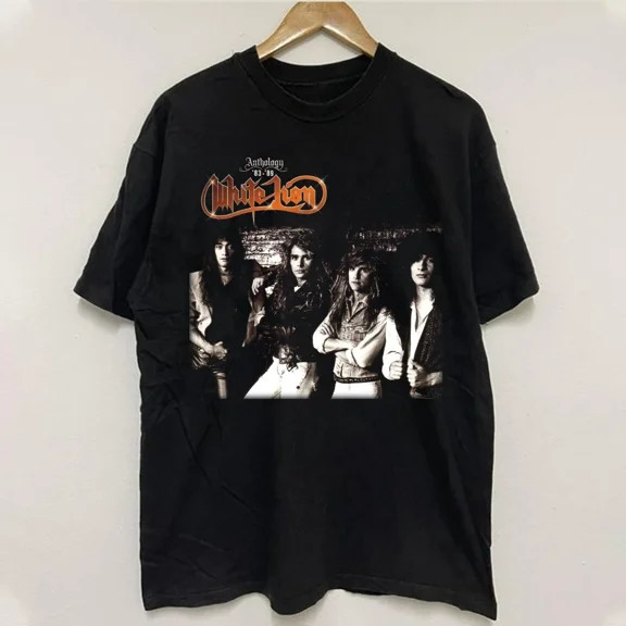 New Rare White Lion Band Vintage Gift Family Black S-235XL T-Shirt