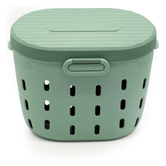 In-Ground Worm Composter Outdoor Farm Compost Bin 7 Gallons BPA-Free Composting System for Raised Garden Beds, Sage Green