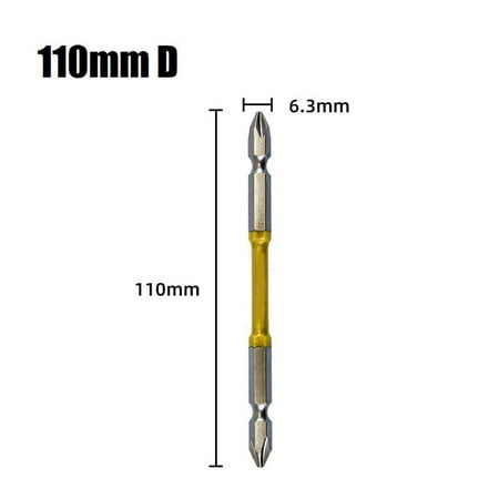 

Double Head Ph2 Screwdriver Bit With Magnetic Ring Electric Screwdriver 65-110Mm