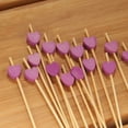 thumbnail image 4 of BambooMN - Decorative Purple Heart Bamboo Food & Drink Picks Skewers - 3.9" (10cm) - 1,000pcs, 4 of 4