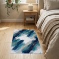 thumbnail image 3 of ODIKA 2'x3' Washable Throw Rug Non-Slip, Low Profile, Flatwoven, Easy Care Beige Ocean That Inspired Abstract Flowing Brushwork Fleck Couch for Hallway, Study Room, 3 of 7