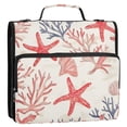thumbnail image 5 of FORMRS Zipper Binder with Shoulder Strap 2-inch Ring 500 Sheet Capacity File Bag, Starfish Seashell, 5 of 5