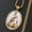 Golden, variant on Virgin Mary and Jesus Scapular Medal Glass Pendant Necklace for Women Men Stainless Steel Catholic Golden Jewelry