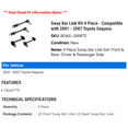 thumbnail image 2 of Sway Bar Link Kit 4 Piece - Compatible with 2001 - 2007 Toyota Sequoia 2002 2003 2004 2005 2006, 2 of 2