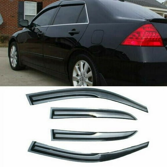 Window Visor Rain Sun Vent Shade Fit for 2003-2007 Honda Accord Sedan