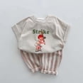 thumbnail image 5 of WERYOUNG Kids Baby Girl Striped Pants Everyday Wear Wide Leg Trousers Elastic Waist Pant Trendy Bottoms 0-3 Months, 5 of 5