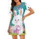 thumbnail image 1 of Disketp Happy easter para Camisón Corto de Manga Corta para Mujeres, Camisón Cómodo con Escote Redondo, Bonito y Confortable, 1 of 6