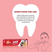 Dabur Red Herbal Toothpaste, Oral Care, Strong Teeth - 7.05 oz (200 grams)