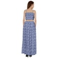 thumbnail image 4 of Bimba 2 Pcs Sexy Beach Party Wear Dress For Womens Printed Smocked Crop Top & Long Skirt CoordSet, 4 of 7