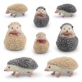 thumbnail image 1 of Juego de figuras de erizo realistas de PVC, 8 piezas, para niños a partir de 3 años, 1 of 2