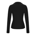 thumbnail image 6 of Zip Up Sweatshirt Women Work Casual Sweatshirt for Women Winter Tight Cotton Stripe V Long Sleeve Sweatshirt, 6 of 9