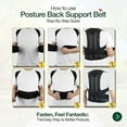 thumbnail image 3 of Men's and Women's Back Brace Posture Corrector, Adjustable Back Posture Belt for Relief of Upper and Lower Back Pain | Full Back Support for Neck and Shoulder, 3 of 5