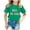 Green a, variant on DAETIROS Girls Pre School T-shirt, Short Sleeve Soft Crewneck Cute Casual Comfy Girls Summer Top Black Size 2-12