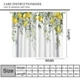 thumbnail image 2 of Yellow Lemon Curtains, Fruit Blue White Floral Rural Farmhouse Spring Summer Print for Room Window Decor, Rod Pocket Blackout Drapes for Living Room Bedroom Kitchen 2 Panel Set 27.5"W X 63"L, 2 of 6