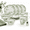 Moss Green, variant on Antique White Porcelain 16-Piece Traditional Dinnerware Set, Service For 4