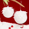 thumbnail image 2 of Hanging Decor 3Pcs/Set Christmas Style Hanging Decor Decorative Polystyrene Styrofoam Glitter Beautiful Hanging Ball Decor for Home, 2 of 6