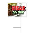 thumbnail image 1 of Steak On A Stick (18" x 24") Yard Sign, Includes Metal Step Stake, 1 of 6
