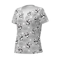 thumbnail image 3 of Wukai Pandas Between Clouds and Stars Casual V-Neck Graphic Tees for Women: Lightweight and Breathable Summer Tops with Stylish Design-XX-Large, 3 of 8