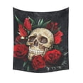 thumbnail image 2 of CADecor Skull With Flower Home Decor Tapestry Wall Art Wall Tapestry 60x80 Inches, 2 of 2