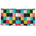 thumbnail image 7 of Yayeee Kitchen Curtains Tier Set of 2 Light Filtering 57"x24" Over Sink Window Panels, Blue Checkered Pattern, 7 of 7