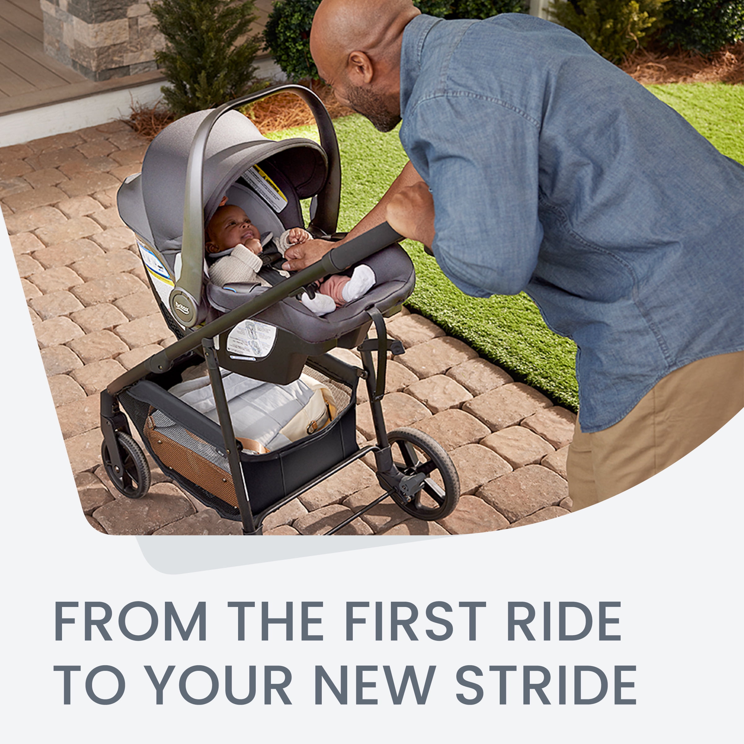 Britax Willow Brook Baby Travel System, Infant Car Seat and Stroller Combo, Graphite Glacier, 25 lb.