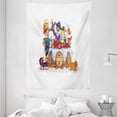 thumbnail image 1 of Oktoberfest Tapestry, Colorful Bavarian Autumn Season Celebration Illustration with Beer and Pork, Wall Hanging for Bedroom Living Room Dorm Decor, 60W X 80L Inches, Multicolor, by Ambesonne, 1 of 2