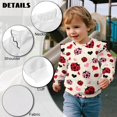 thumbnail image 6 of Uorisanigo Girl Sweatshirt Pullover Hoodies Long Sleeve Shirts Ruffle Sleeve Heart Ladybug Sweatshirts for Girls O-Neck Graphic Fall Fashion Tops Size 1-2, 6 of 7