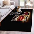 thumbnail image 5 of Area Rug 48×72in, Country Style Whiskey with Ice Floor Carpet Living Room Rug, Farm Wood Board Non-Slip Welcome Mat Indoor Rugs for Bedroom Dining Room, 5 of 9