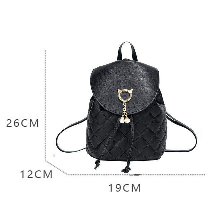 checkered leather backpack Mini Use Case Luxalzxs Women PU Leather Backpack