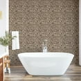 thumbnail image 4 of Ambesonne, Floral Pattern Peel & Stick Wallpaper for Home, Line Flowers Boho, 13"x100", Cocoa Dark Taupe and White, 4 of 5