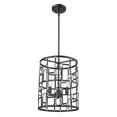 thumbnail image 1 of homeroots lighting 398316 Amoret 3-Light Matte Black Convertible Pendant, 1 of 1