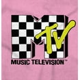 thumbnail image 2 of Cool Retro MTV Checker Board Logo Women's Maternity T Shirt Tee Brisco Brands S, 2 of 3