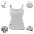 thumbnail image 4 of Camisole Tops for Women Tank Tops with In Bras Lace Spaghetti Strap Camisole Casual Padded Sleeveless Ribbed Shirts, 4 of 6