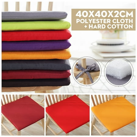 Seat Cushions Dining Chairs - 4PCS Chair Seat Pads Cushion Sit Mat With Tie For Dining Garden Office Park Various colors 40x40x2cm
