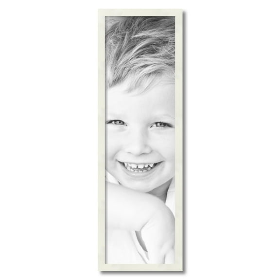ArtToFrames 10" x 34" White Picture Frame, 10x34 inch White Wood Poster Frame (WOM-5140)